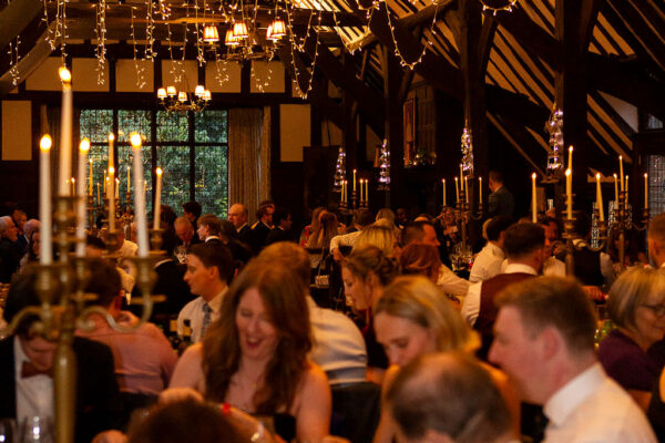 Candlelit wedding venue