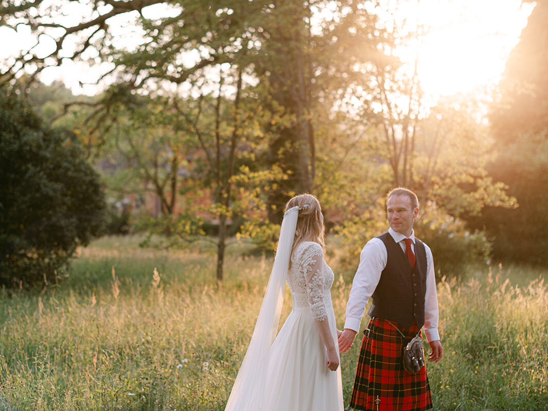 A beautiful couple at Surrey's most enchanting wedding venue
