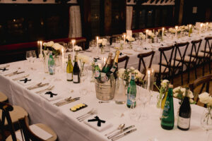 Christmas wedding table setting ideas for a country house winter wedding