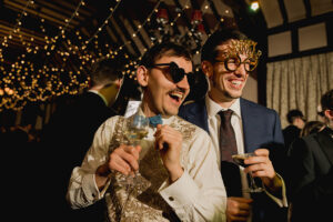 Festive New Year’s Eve party atmosphere at Ramster Hall country house wedding venue