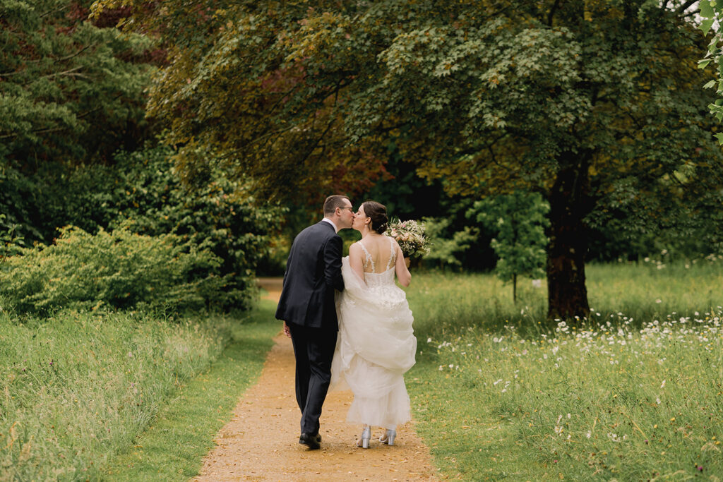 Wedding photographs in the garden at Ramster